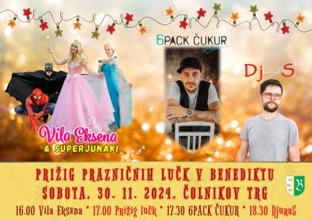 Prižig prazničnih lučk v Benediktu